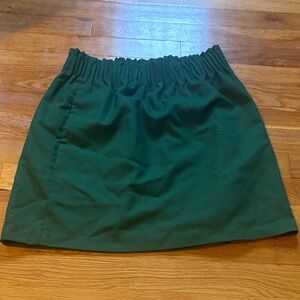 J. Crew Dark Green Mini Skirt